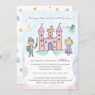 Convites Convidado de conto, festa da Princesa Real