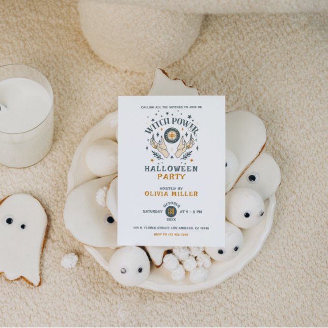 Convites Convidado de Festa de Halloween para bruxas assust (Criador carregado)