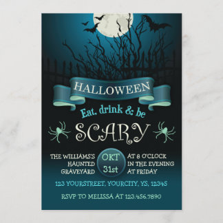 Convites Convidado de festa do Assustador do Halloween em a