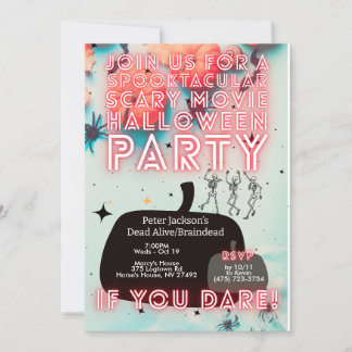Convites Convidado de Filme Assustador de Festa de Hallowee