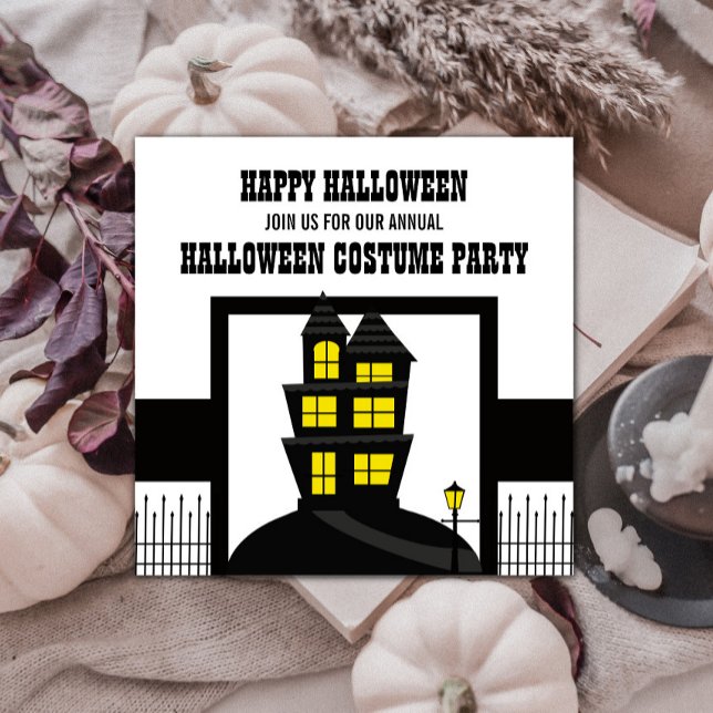 Convites Convidado de Halloween da Casa Assombrada (Haunted House Halloween Invite)