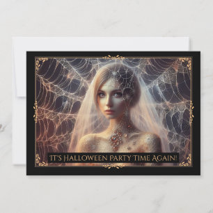 Convites Convidado de Halloween para Rapariga da Aranha Ele