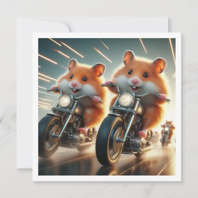 Convites Convidado de Janto Engraçado Hamster (Frente)