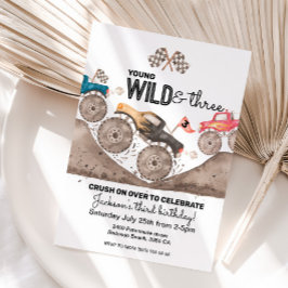 Convites Convidado de Monstro de Crianças de Três Anos de A