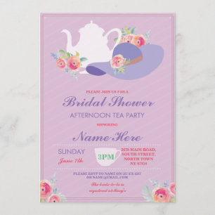 Convites Convidado do chá de panela Hat Bachelorette Tea Pa