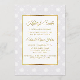 Convites Convidado do Elegante White Lace e do Dourado Part