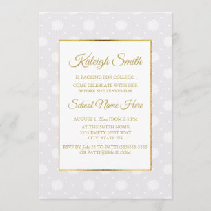 Convites Convidado do Elegante White Lace e do Dourado Part