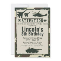 Convidado do Exército Militar de Festas de anivers