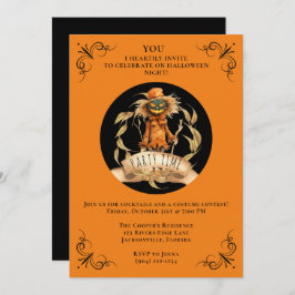 Convites Convidado do legal Espantalho para o Halloween