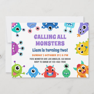 Convites Convidado do Monster Bash Party