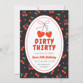 Convites Convidado do Partido aniversário de 30 anos Dirty
