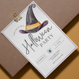 Convites Convidado do Partido das Bruxas Minimalista do Cha