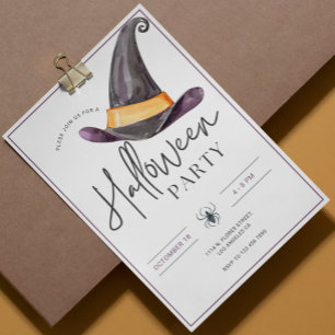 Convites Convidado do Partido das Bruxas Minimalista do Cha