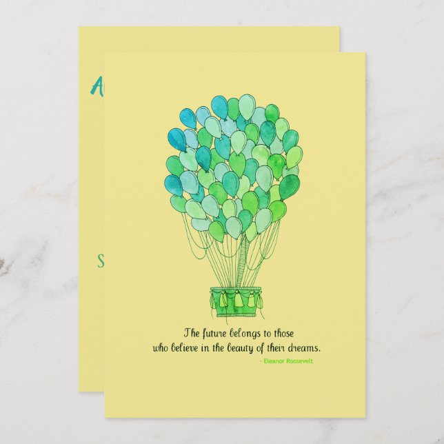 Convites Convidado do Partido dos Sonhos do Balão (Frente/Verso)