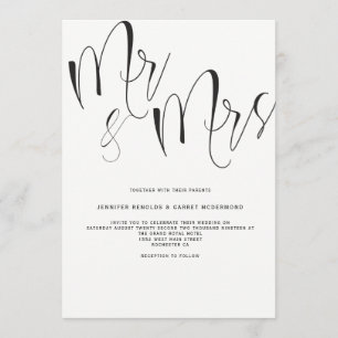 Convites Convidado do Sr. & Sra. Wedding