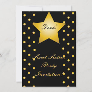 Convites Convidado dos Dots E Star Sweet Dezesseis - Person