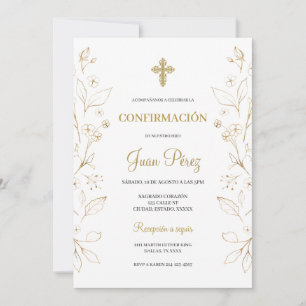 Convites Convidado espanhol com confirmação minimalista
