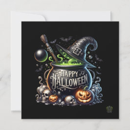 Convites Convidado Feliz Halloween Cauldron