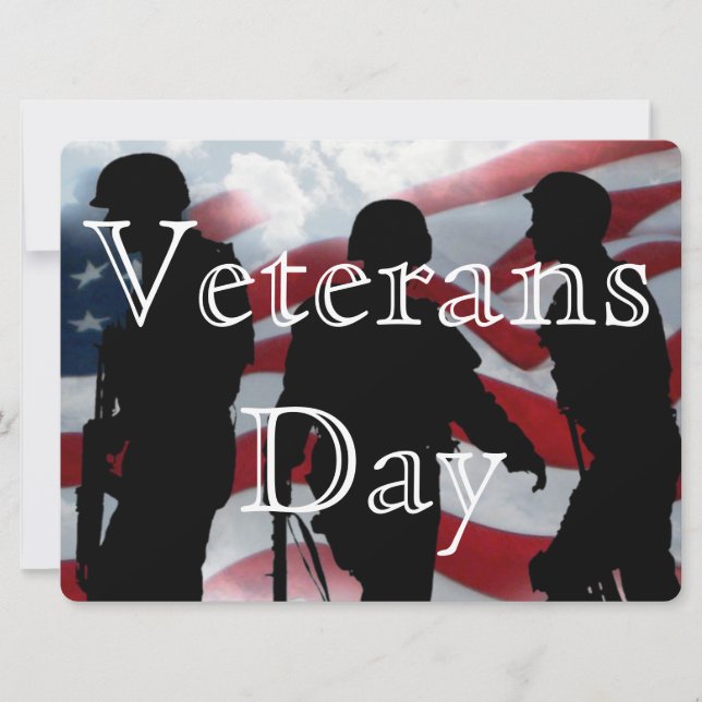 Convites Convidado Honor Veterans Day 6,5" x 8,75" (Frente)