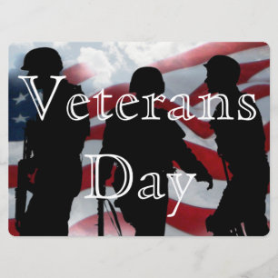 Convites Convidado Honor Veterans Day 6,5" x 8,75"