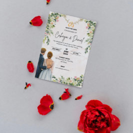 Convites Convidado Justo de Casamento Elegante