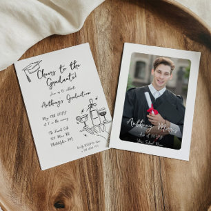 Convites Convidado para animação de caligrafia desenhada à 