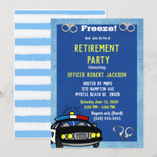 Convites Convidado para aposentadoria do oficial da políci