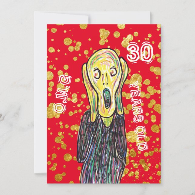 Convites Convidado para artista do 3aniversário de 30 anos  (Frente)