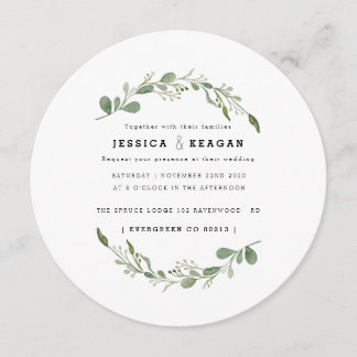 Convites Convidado para Casamento de Jardim Verde Profundo