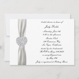 Convites Convidado para Chá de panela de Casamento Branco d