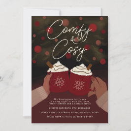 Convites Convidado para Férias Comfy & Cozy Hot Cocoa