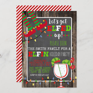 Convites Convidado para Férias de Natal Elfin