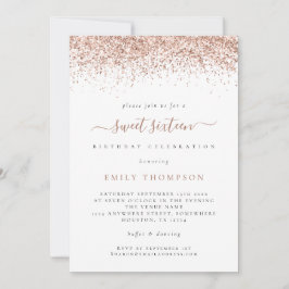 Convites Convidado para Festa de aniversário Trendy Rosa Gl