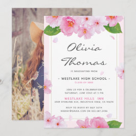 Convites Convidado para Festa de formatura de Cherry Blosso