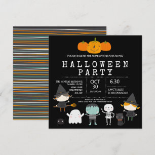 Convites Convidado para festa de Halloween de família dive