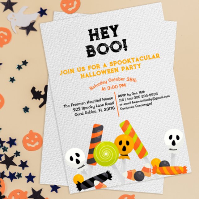 Convites Convidado para Festa de Halloween para Crianças do (Sweet Halloween Party Invitation for kids)