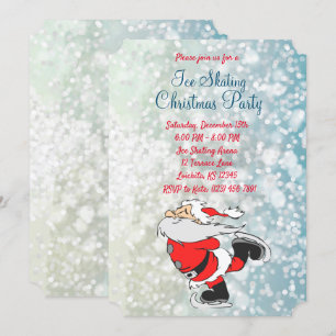 Convites Convidado para Festa de Natal de Patinação de Gelo