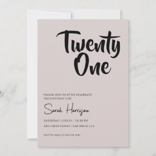 Convites Convidado para Festas de aniversário minimalista, 