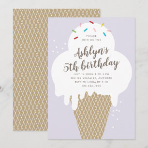 Convites Convidado para festas de aniversário roxas para c