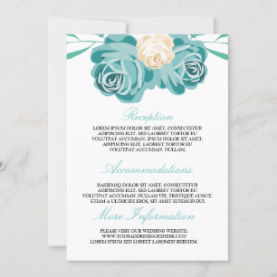 Convites Convidado para Informações sobre Casamento de Core
