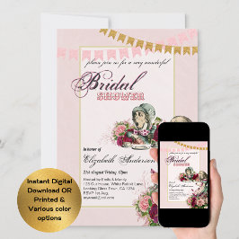 Convites Convidado para o Chá de panela de Alice no País da