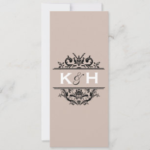 Convites Convidado para o Crest. Skinny Preto