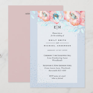 Convites Convidado para Recepção de casamento de Rosa com