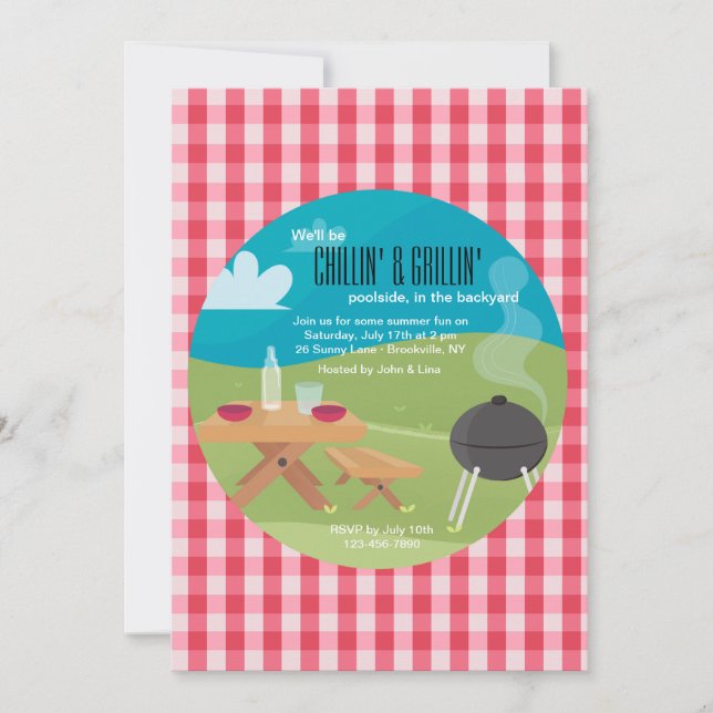Convites Convidado para Refrigeração e Grillin (Frente)