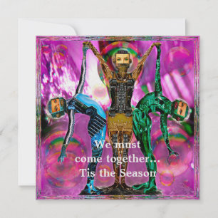 Convites Convidado Robótico para Festa de Natal