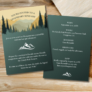 Convites Convidado Rustic Outdoor Adventure Bachelor Party