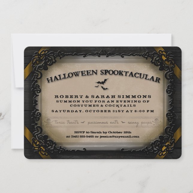 Convites Convidado Spooktacular do Halloween e Cocktails (Frente)