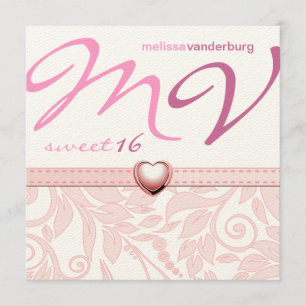 Convites Convidados de Aniversário para 16 Doce Rosa Elega