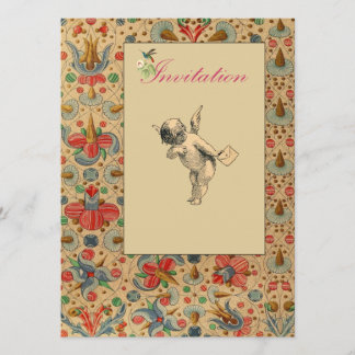 Convites Convidados de Cherub Floral