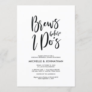 Convites Convidados do Janto de Ensaio de Casamento Elegant